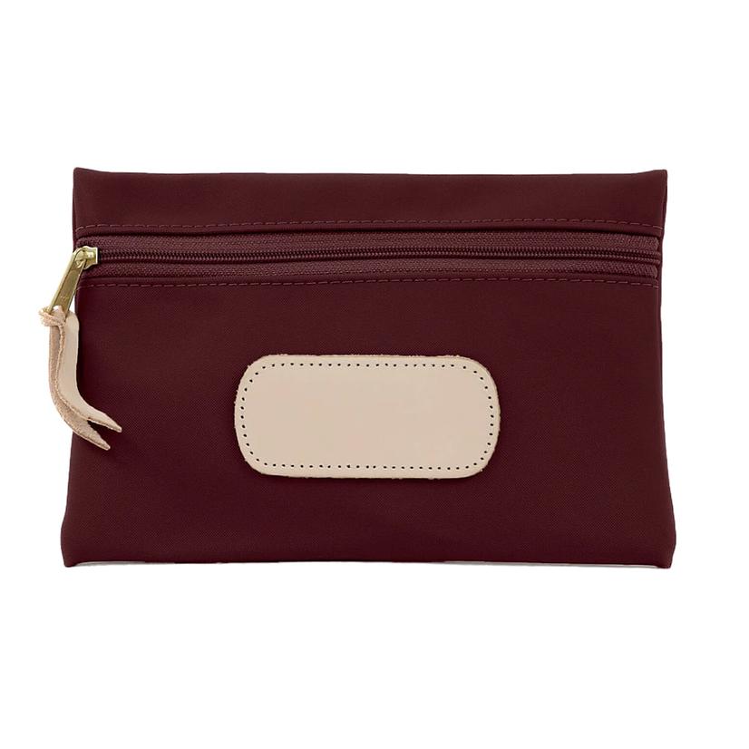 Jon Hart Pouch Coated Canvas In Burgundy