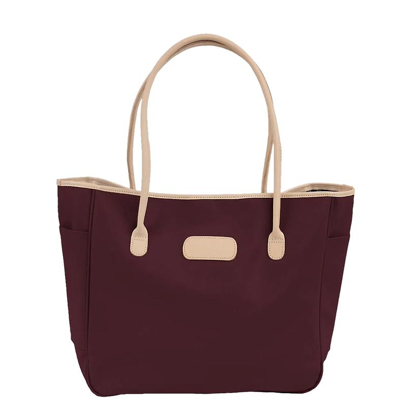 Jon Hart Burgundy Coated Canvas Tyler Tote