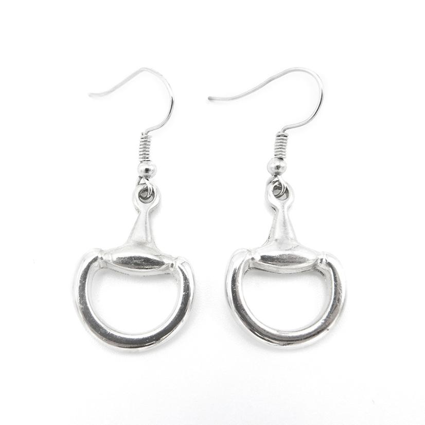 Lilo Collections Silver Half Baby D Bit Earrings