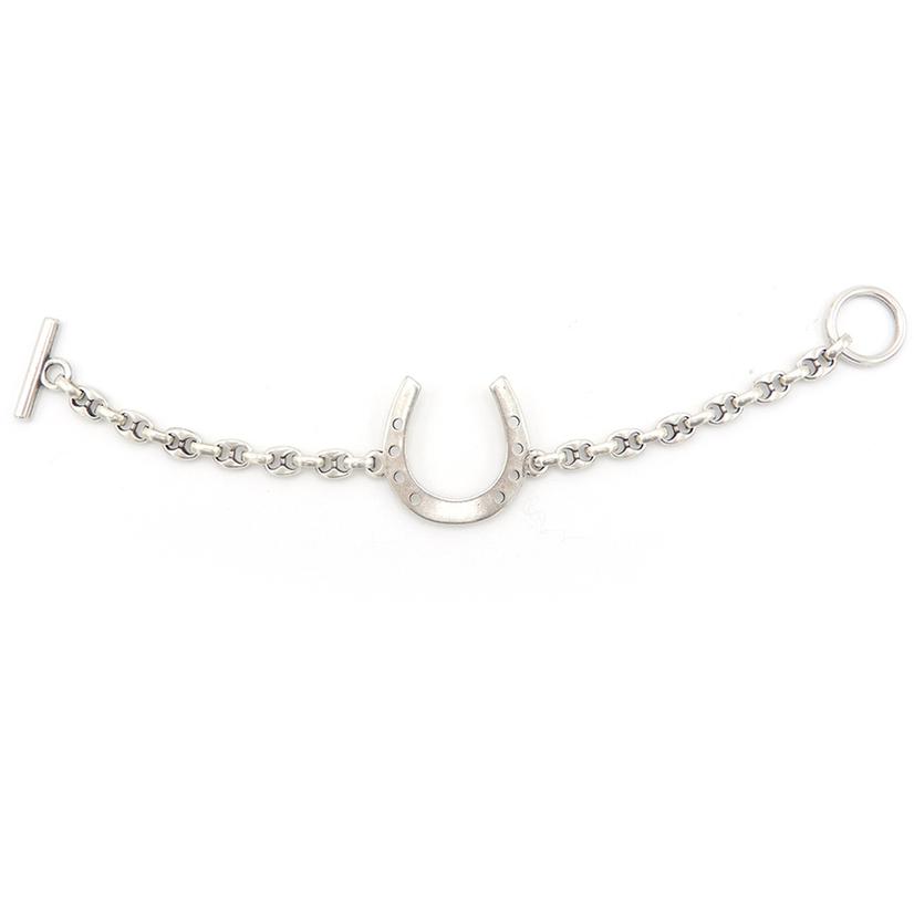 Lilo Collections Silver Hildy Horseshoe Bracelet