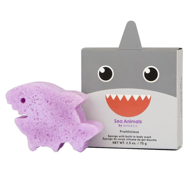 Spongelle Sea Animals Sammy Shark In Purple