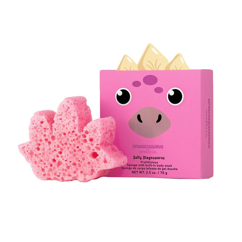 Spongelle Sponge Dinosaurs- Sally Stegosaurus In Pink