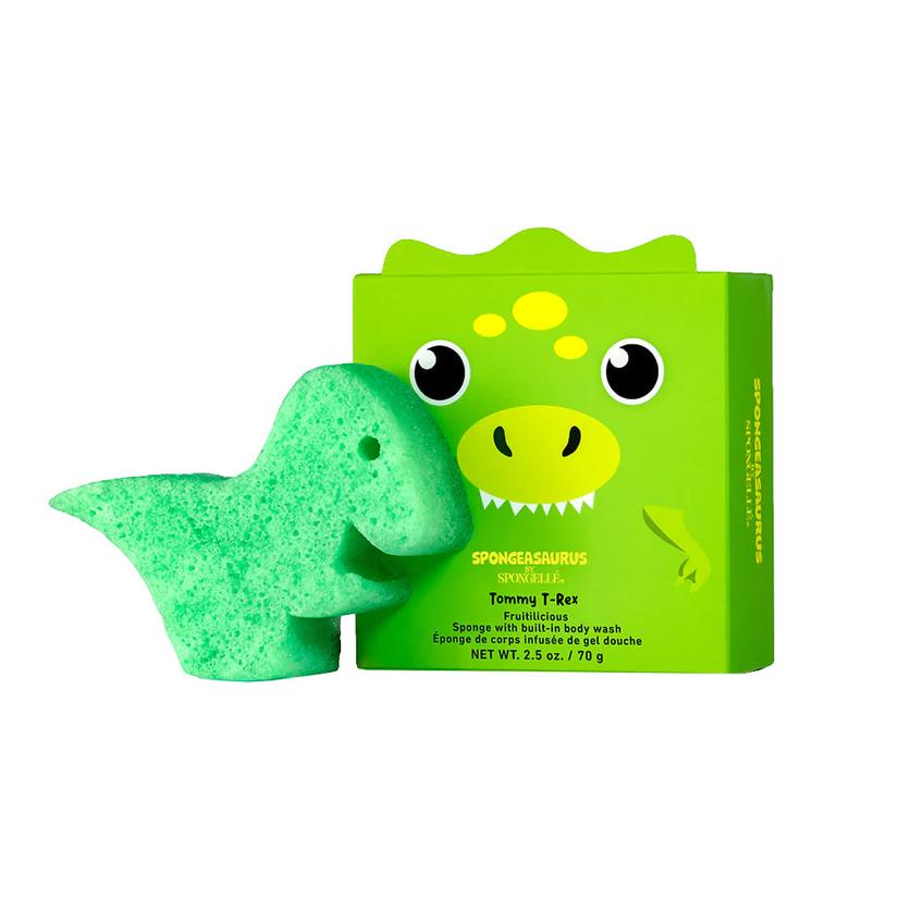 Spongelle Sponge Dinosaurs- Tommy T-Rex In Green