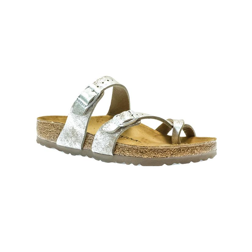 Birkenstock Washed Metallic Silver Mayari Women's Sandal