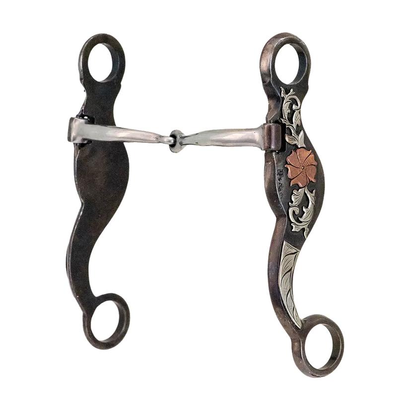 Partrade Cowboy Tack Desert Rose 5 1/8" Shank Snaffle Bit