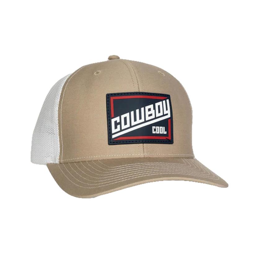 Cowboy Cool Slant Cap In Khaki