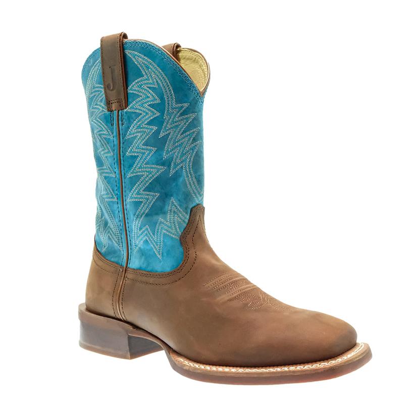 Justin Frontier War Dog Brown Blue Top Men's Boots