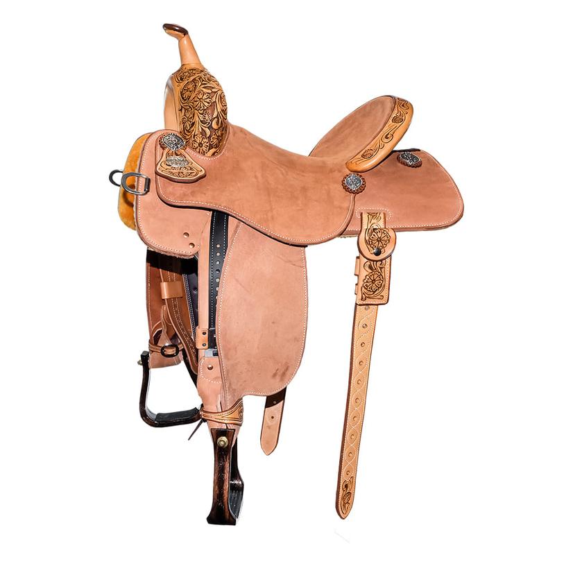 Martin Saddlery 71 Stingray Natural Spring Flower Tool 14" Barrel Saddle