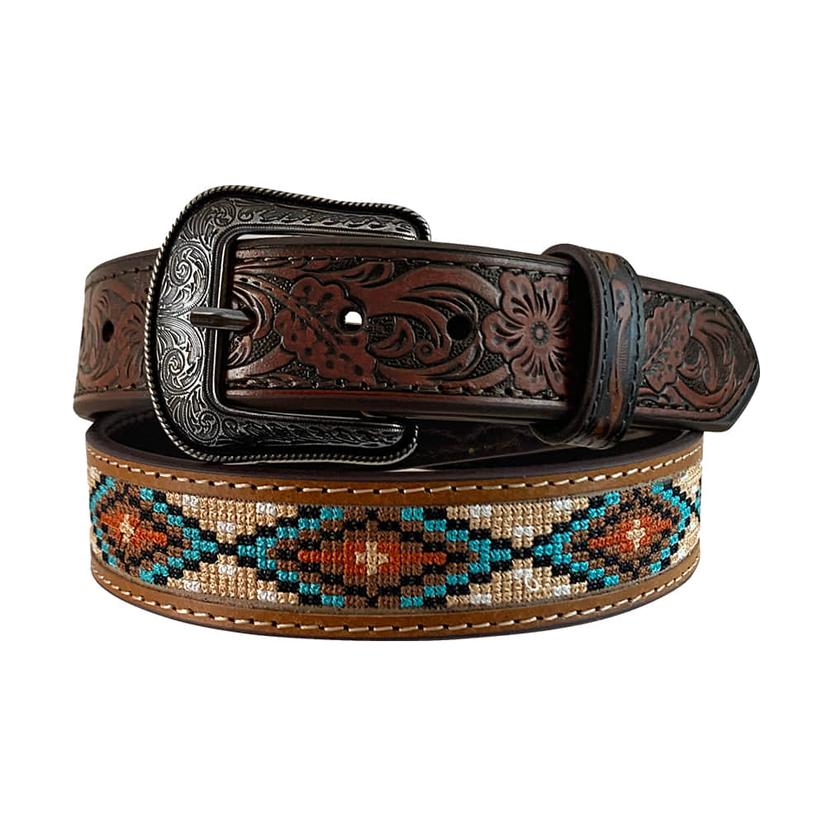 Roper Hand Tooled Beaded Inlay Boy's Belt