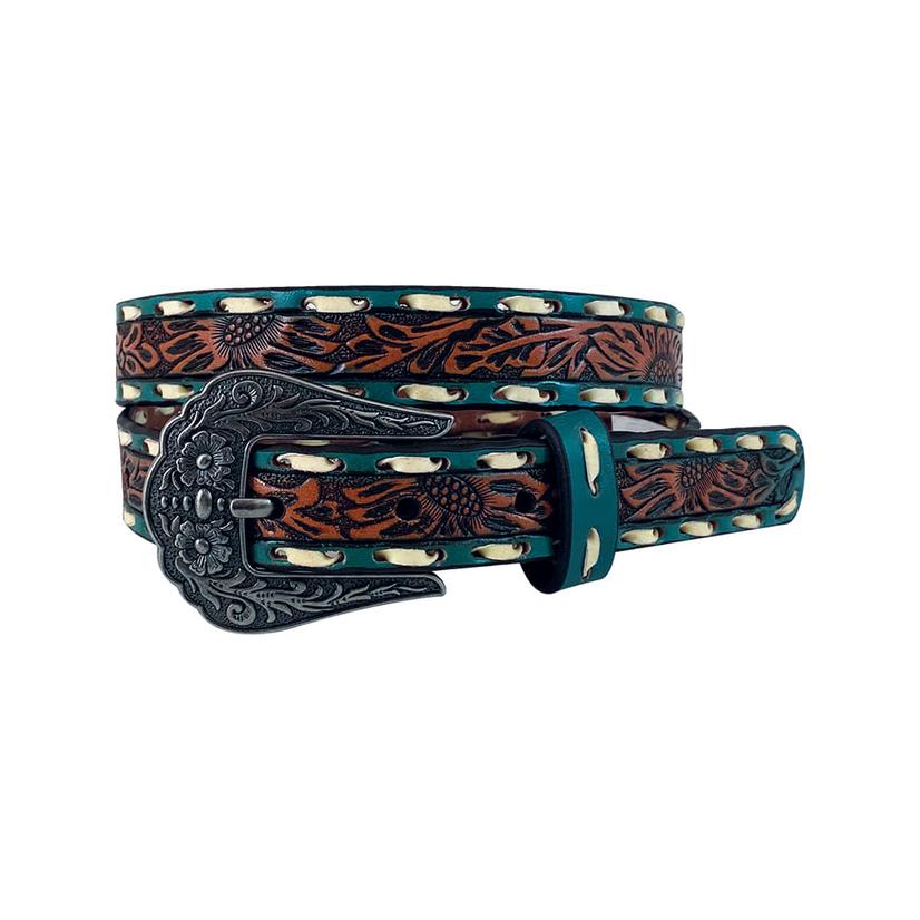 Roper Natural Tooled Leather Women's Belt