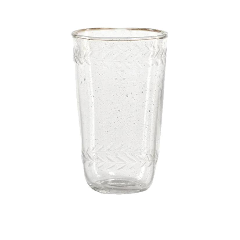 Zodax Tuscan Handmade Etched Highball Glass