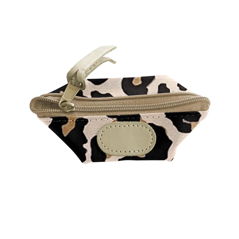 Jon Hart Leopard Coated Canvas Pod Pouch