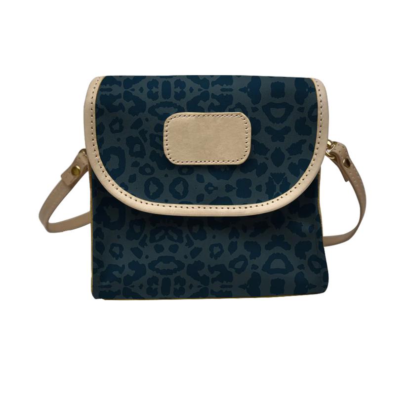 Jon Hart Dark Leopard Coated Canvas Lillie Crossbody Purse