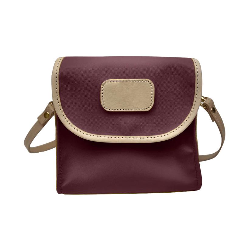 Jon Hart Burgundy Coated Canvas Lillie Crossbody Purse