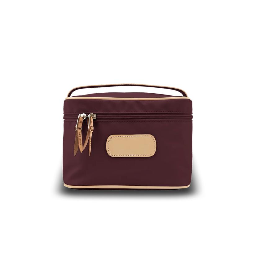 Jon Hart Burgundy Coated Canvas Makeup Case