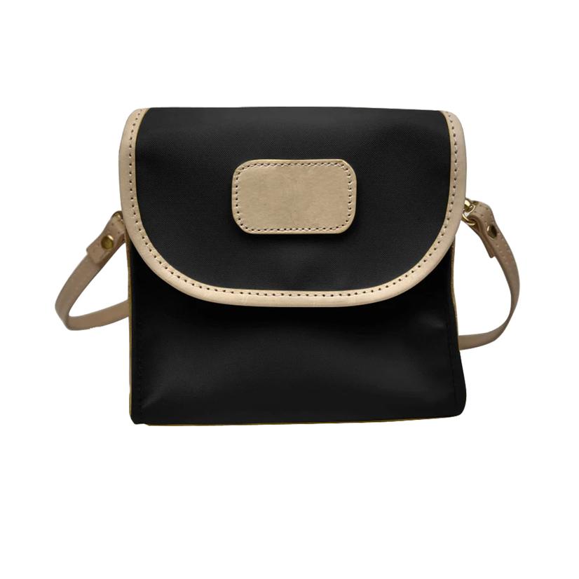 Jon Hart Black Coated Canvas Lillie Purse