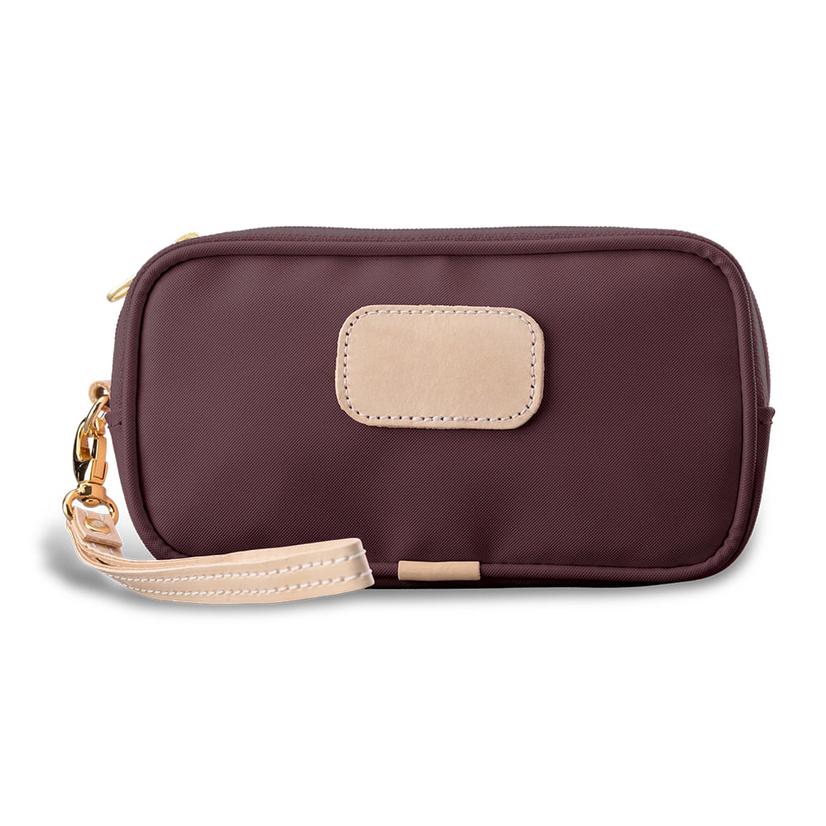 Jon Hart Burgundy Coated Canvas Wristlet