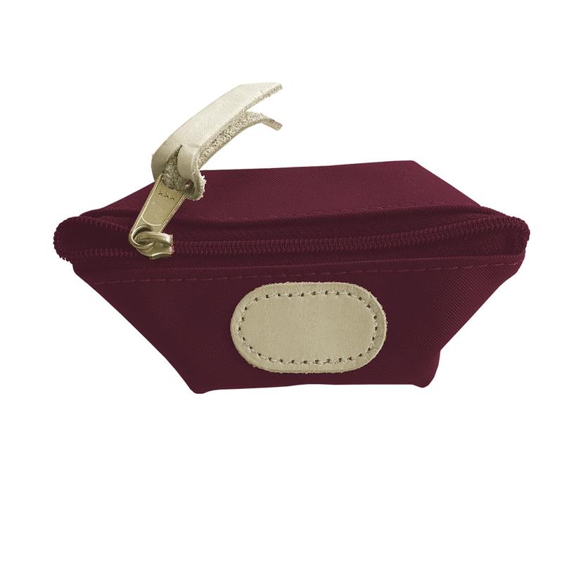 Jon Hart Burgundy Coated Canvas Pod Pouch