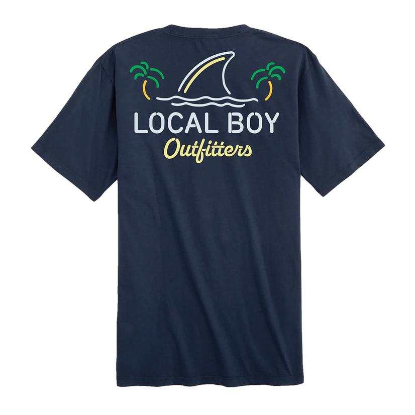 Local Boy Outfitters Men's Blue Shark Fin T-Shirt