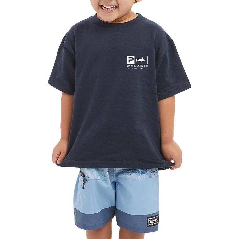 Pelagic Navy Goione Sailfish Toddler Premium Graphic Tee