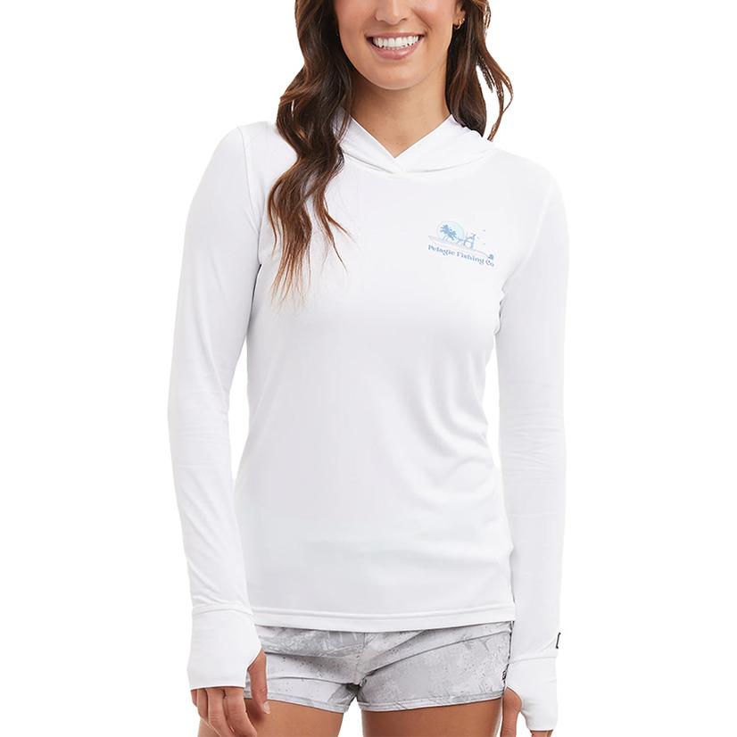 Pelagic White Aquatek Evening Fade Long Sleeve Women's Shirt