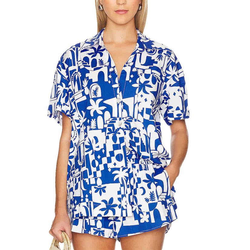 Show Me Your Mumu Women's Parker Button-Down in Santorini