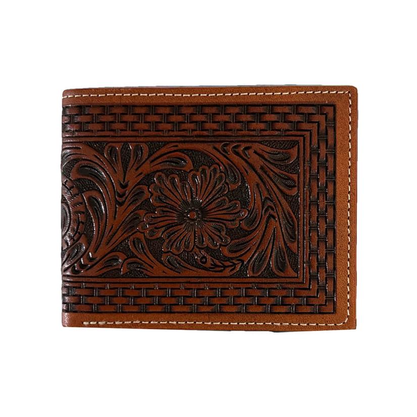 Western Fashion Accessories Cognac Bifold Genuine Leather Men's Wallet