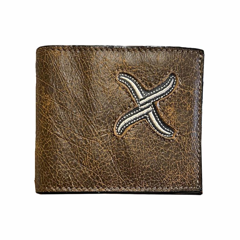 Twisted X Men's Wallet Bifold Distressed Cream X