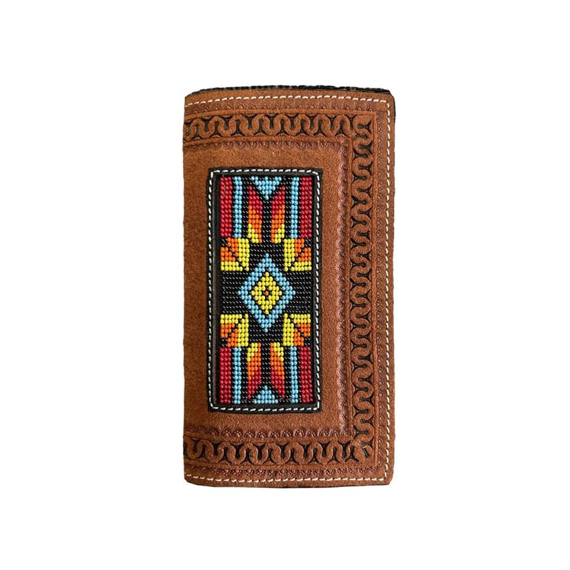 Twisted X Men's Beaded Wallet Rodeo Roughout