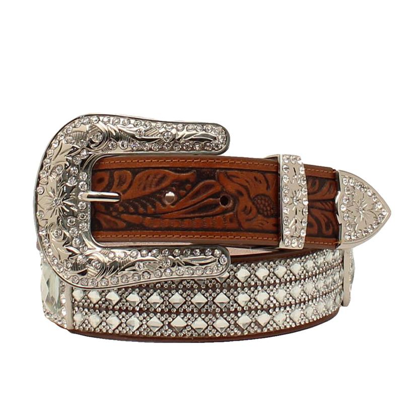 Angel Ranch Rhinestone Studded and Stone Women's Belt