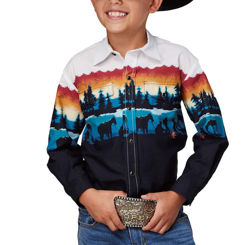 Roper Vintage Collection Boy's Long Sleeve Button-Down Boy's Shirt