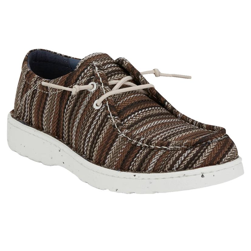 Justin Hazer Multi Stripe Brown Casual Men's Shoes