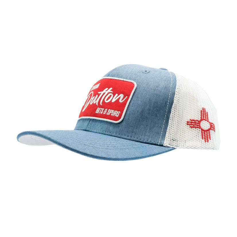 Dutton Bits Denim White Cap With Logo Patch