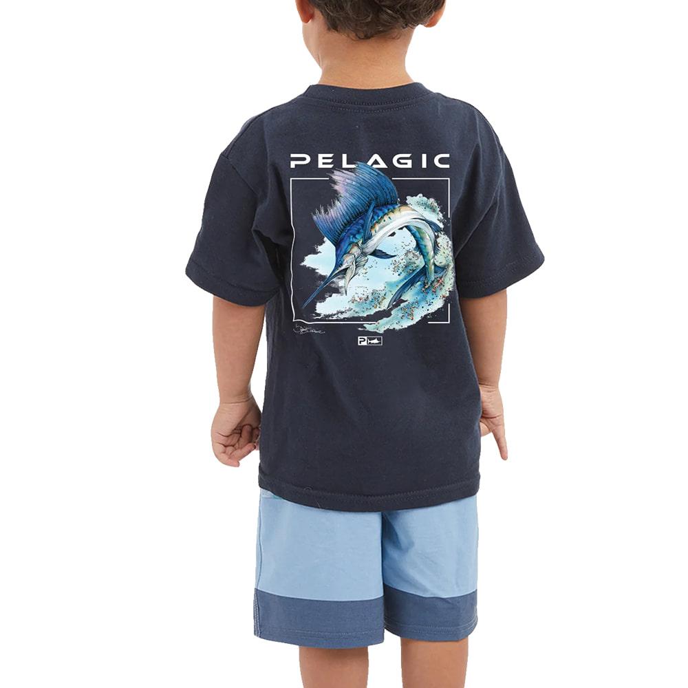 Pelagic Navy Goione Sailfish Toddler Premium Graphic Tee