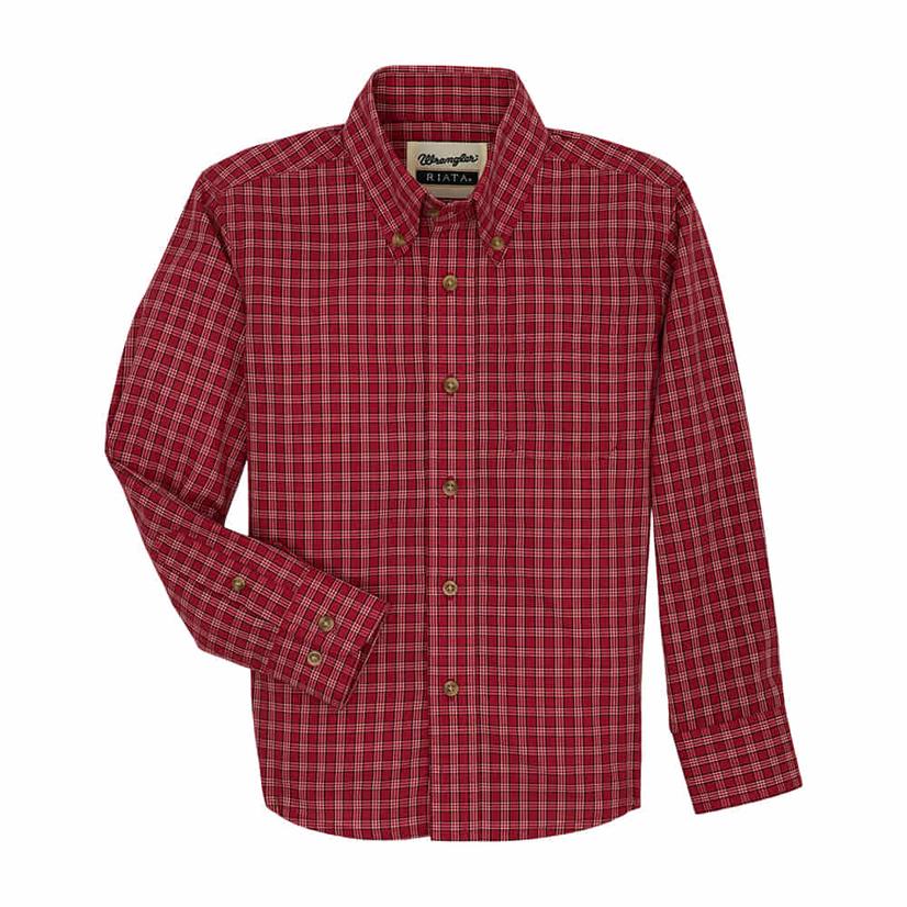 Wrangler Long Sleeve Button-Down Boy's Shirt