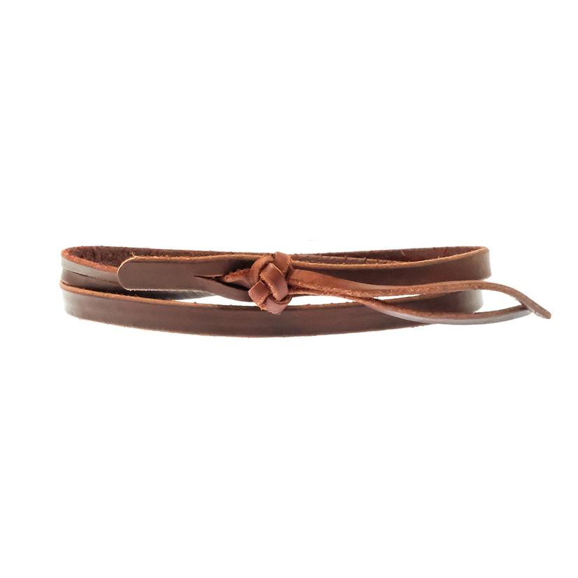 Latigo Rope Strap with Knot - Burgundy or Chocolate