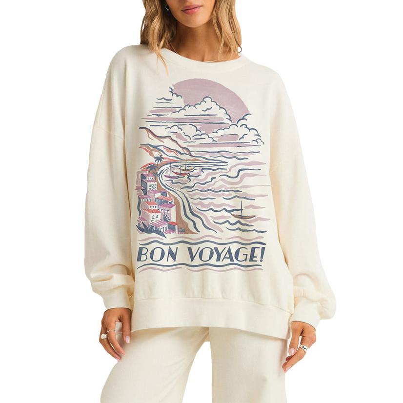 Z Supply Women's Sea Bon Voyage Sunday Sweatshirt