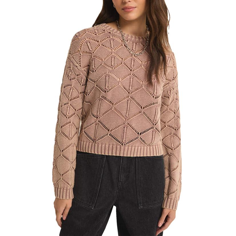 Z Supply Rossio Women's Pullover Sweater In Latte