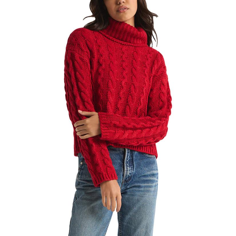 Z Supply Women's Red Tied To You Haute Sweater