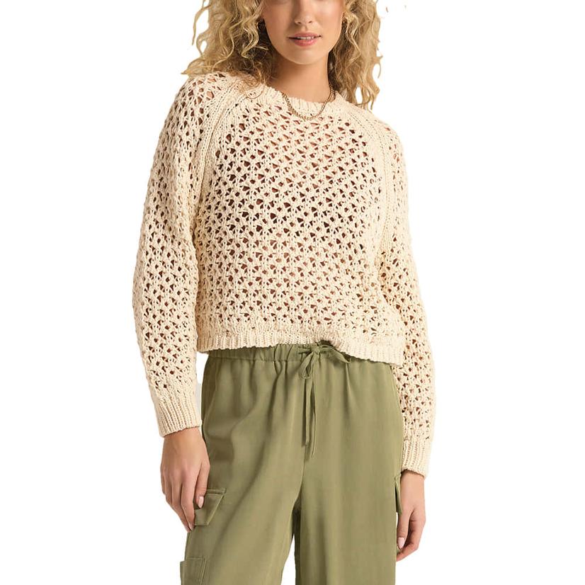 Z Supply Rossio Women's Pullover Sweater In Latte