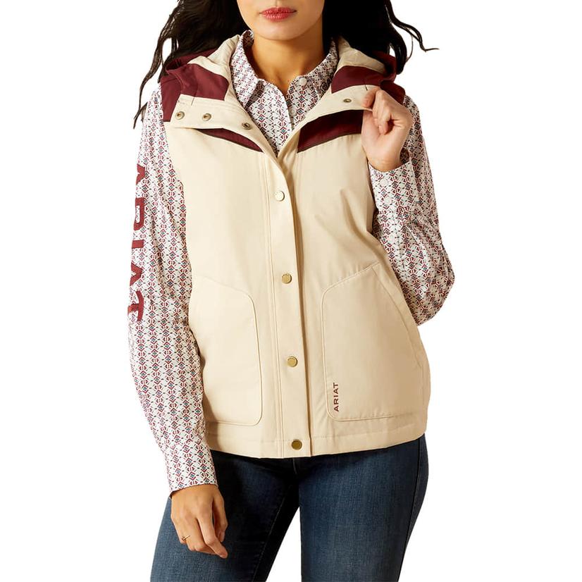 Ariat Pioneer Cream Snap Front Women's Vest