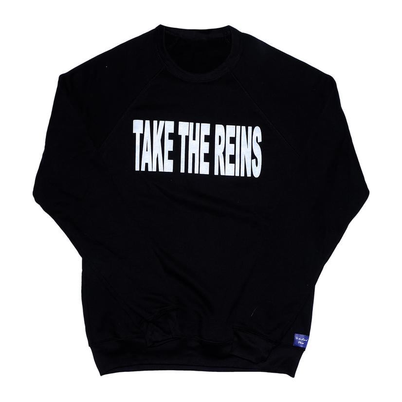 For the Love of Horses Black Take the Reins Women's Sweatshirt