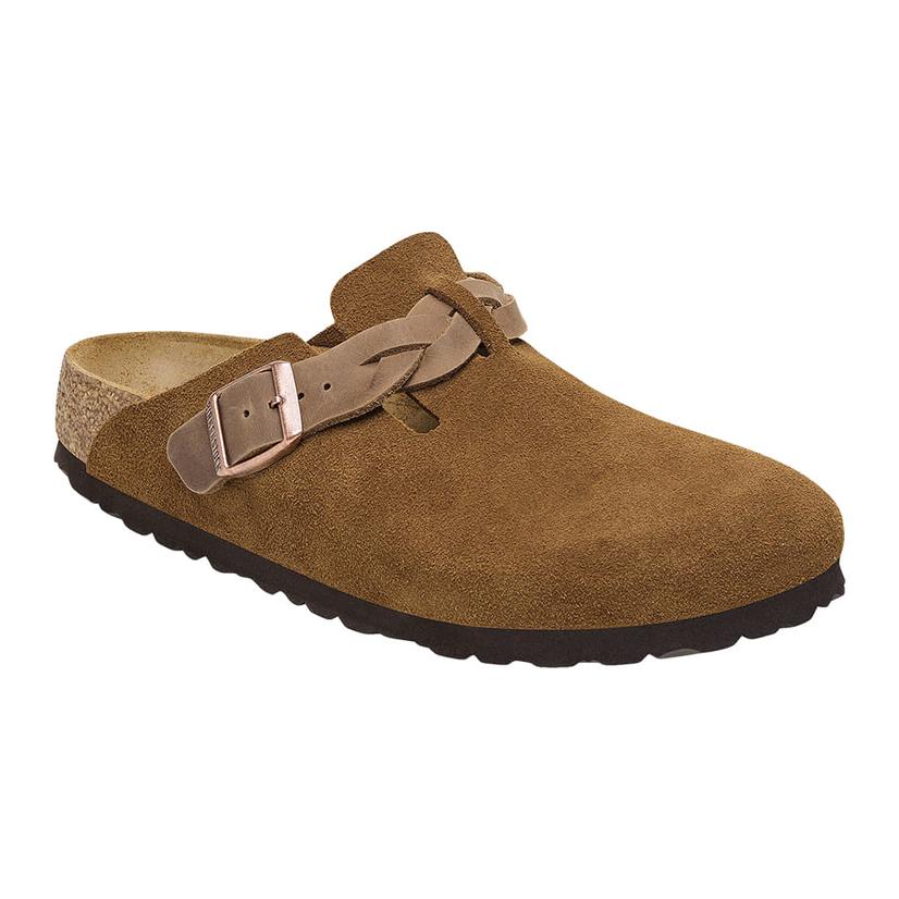 Birkenstock Boston Mink Braid Slip On Women's Shoes