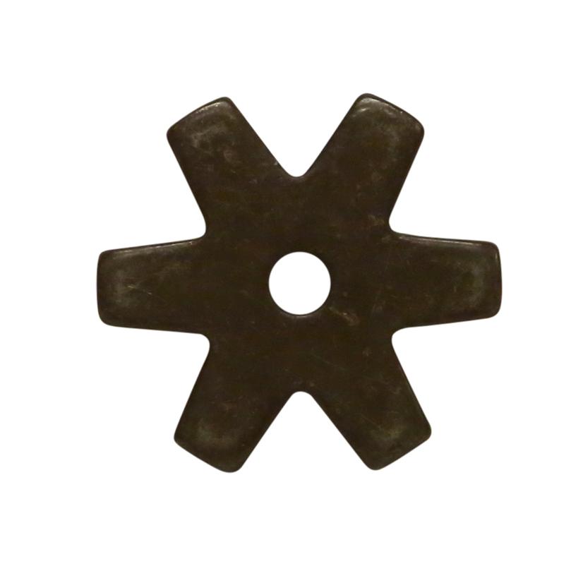 1 1/4 Inch 6-Point Rowel Black Steel