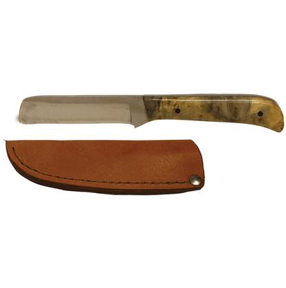 Razor Fixed Blade Knife with Buckeye Burl