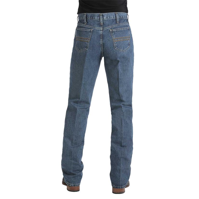 Cinch Mens Silver Label Medium Stonewash Slim Fit Jeans