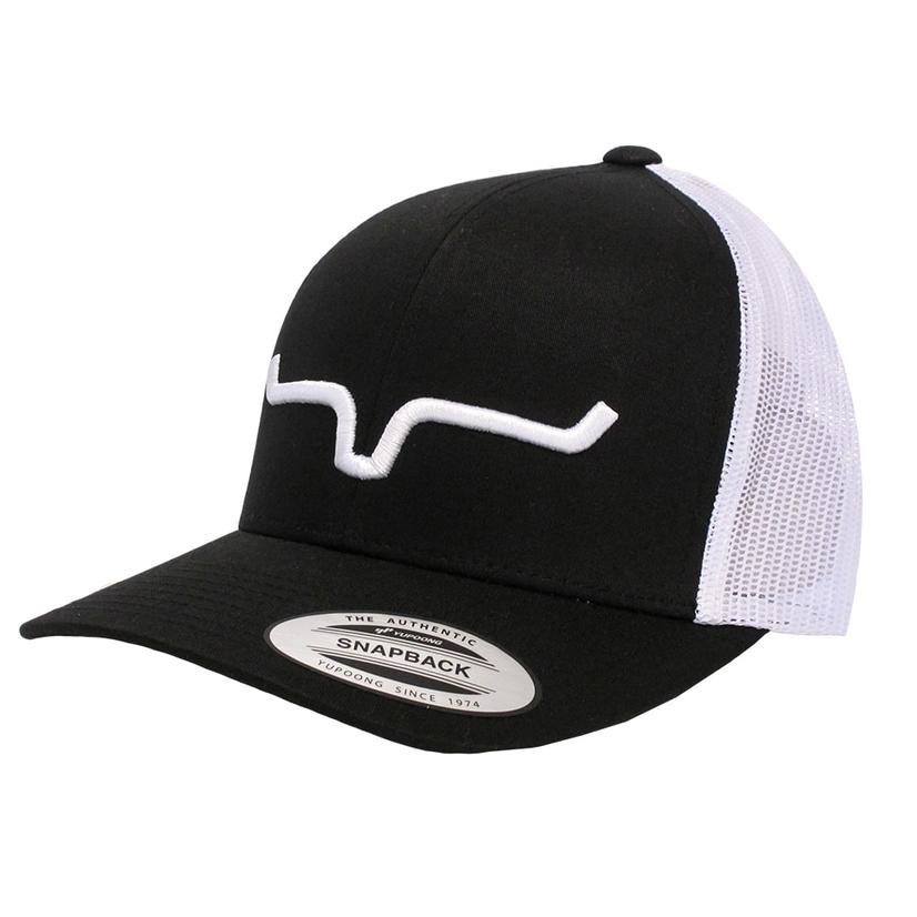 Kimes Ranch Black and White Trucker Cap