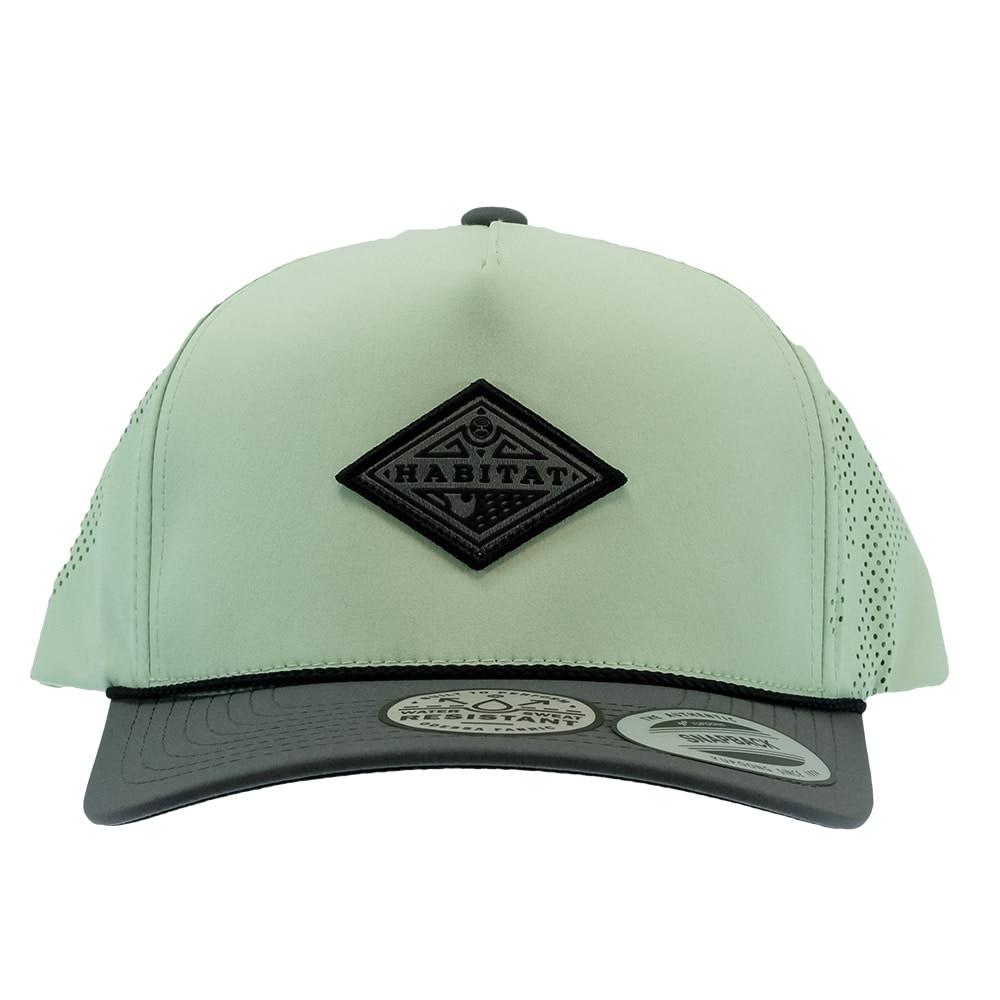 Hooey Habitat Teal Trucker with Grey and Black Diamond Patch Cap