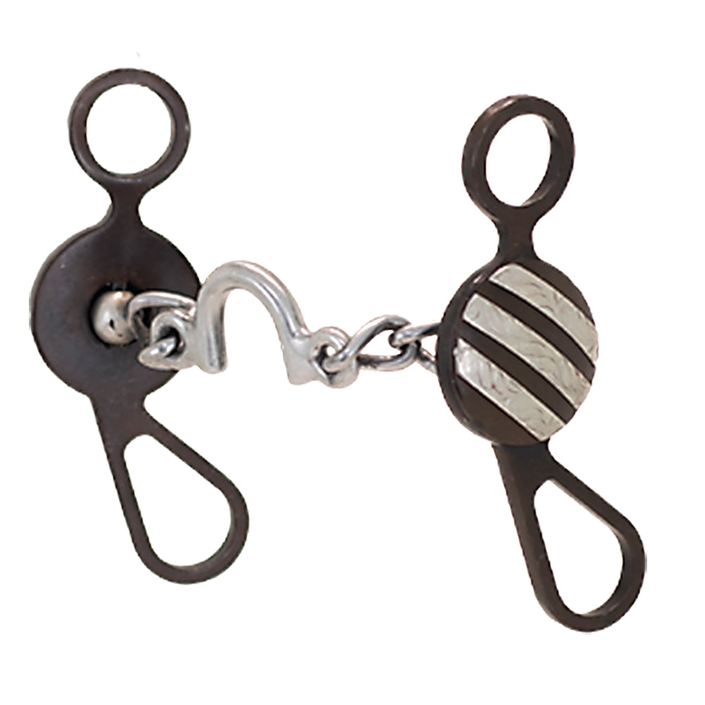 Tyler Magnus Short Concho Ported Chain Bit by Partrade Cowboy Tack