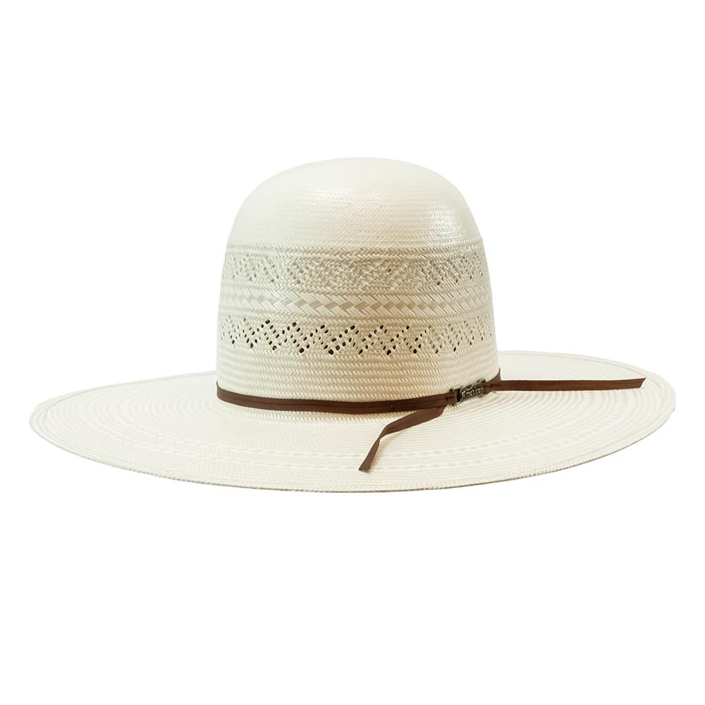 American Hat Company 2 Cord Chocolate 4.5" Brim Open Crown Straw Hat